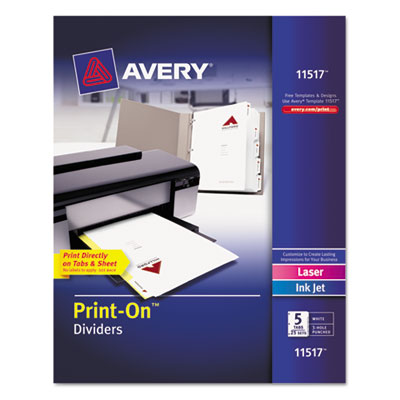 Avery&reg; Customizable Print-On&trade; Dividers