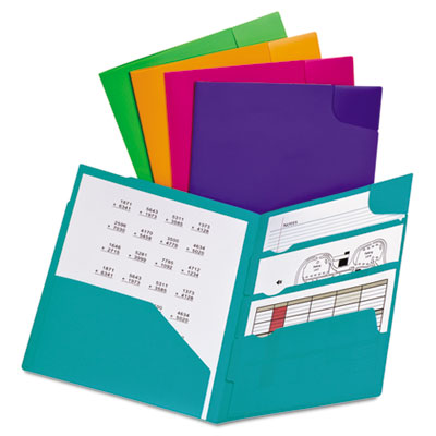 Oxford® Divide It Up® Four-Pocket Poly Folder Oxford® Divide It Up® Four-Pocket Poly Folder