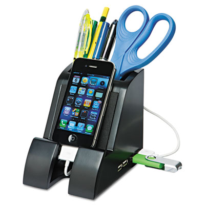 Victor&reg; Smart Charge Pencil Cup with USB Hub