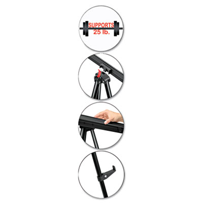 MasterVision&reg;  Telescoping Tripod Display Easel