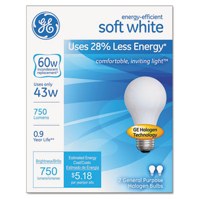 GE Halogen A-Line Bulb