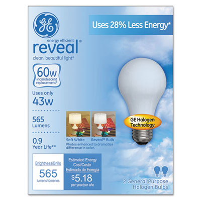 GE Halogen A-Line Bulb