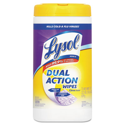 LYSOL&reg; Brand Dual Action&trade; Disinfecting Wipes