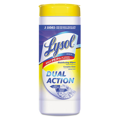 LYSOL&reg; Brand Dual Action&trade; Disinfecting Wipes
