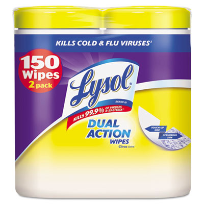LYSOL&reg; Brand Dual Action&trade; Disinfecting Wipes