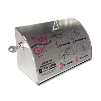Stout® Tidy Girl Plastic Feminine Hygiene Disposal Bag Dispenser Stout® Tidy Girl Plastic Feminine Hygiene Disposal Bag Dispenser