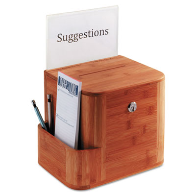 Safco&reg; Bamboo Suggestion Boxes
