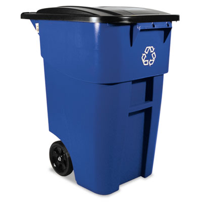 Rubbermaid&reg; Commercial Square Brute&reg; Recycling Rollout Container