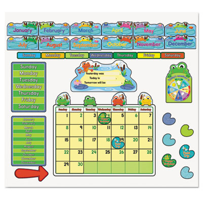 Carson-Dellosa Publishing FUNky Frog Calendar Bulletin Board Set