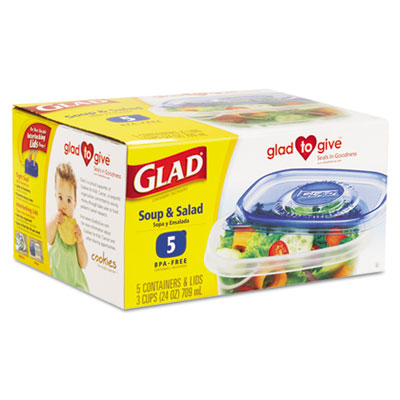 Glad&reg; GladWare&reg; Plastic Containers with Lids