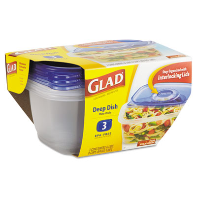 Glad&reg; GladWare&reg; Plastic Containers with Lids