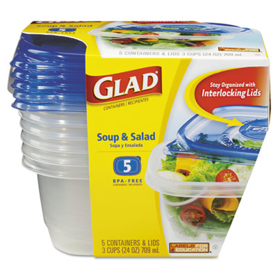 Glad&reg; GladWare&reg; Plastic Containers with Lids