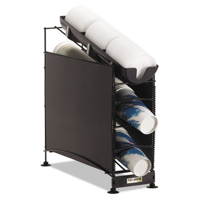 San Jamar&reg; Wireworks&trade; Cup Dispenser and Lid Organizer