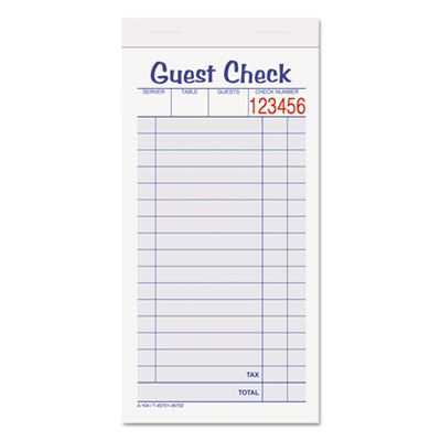 Adams&reg; Guest Check Pad