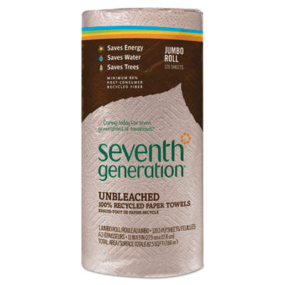 Seventh Generation&reg; Natural Unbleached 100% Recycled Paper Towels