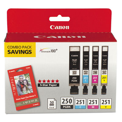 Canon&reg; 6497B004 Inks &amp; Paper Pack