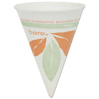 SOLO&reg; Cup Company Bare&trade; Eco-Forward&trade; Paper Cone Water Cups