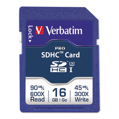 Verbatim&reg; Pro 600X SDHC UHS-1 Memory Card
