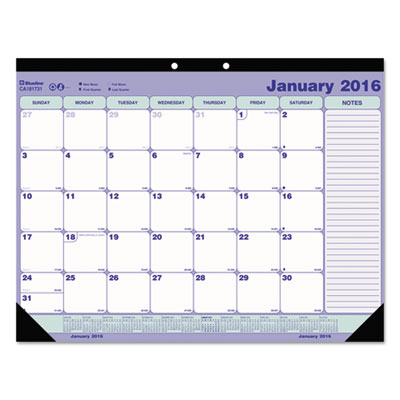 Blueline&reg; Monthly Academic Desk Pad Calendar