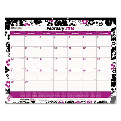 Blueline&reg; Fashion Monthly Desk Pad Calendar