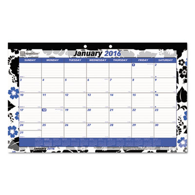 Blueline&reg; Fashion Monthly Desk Pad Calendar