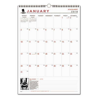 AT-A-GLANCE&reg; Wounded Warrior Project&reg; Monthly Wall Calendar