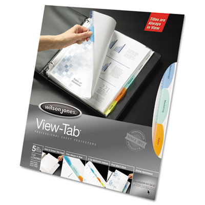 Wilson Jones&reg; View-Tab&reg; Sheet Protectors