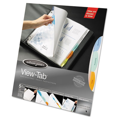 Wilson Jones&reg; View-Tab&reg; Sheet Protectors