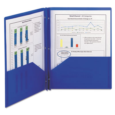 Smead&reg; Poly Two-Pocket Folder with Fasteners