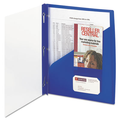 Smead&reg; Clear Front Poly Report Cover with Fasteners