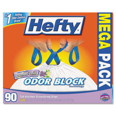 Hefty&reg; Odor Block&reg; Tall-Kitchen Drawstring Bags