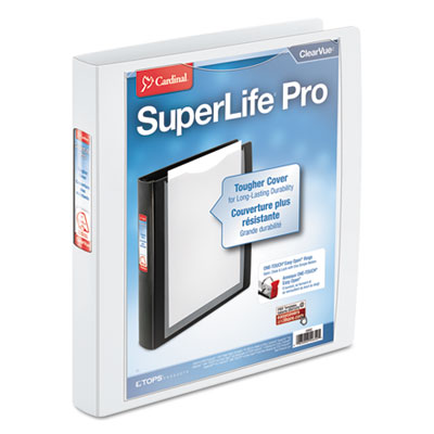 Cardinal&reg; SuperLife&trade; Pro Easy Open&reg; ClearVue&trade; Locking Slant-D&reg; Ring Binder