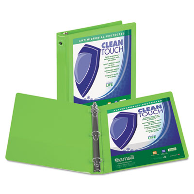 Samsill&reg; Clean Touch&reg; Round Ring View Binder with Antimicrobial Protection