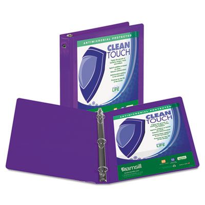 Samsill&reg; Clean Touch&reg; Round Ring View Binder with Antimicrobial Protection