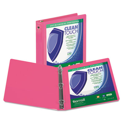 Samsill&reg; Clean Touch&reg; Round Ring View Binder with Antimicrobial Protection