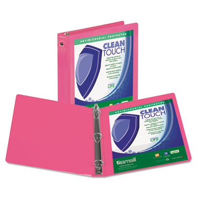 Samsill&reg; Clean Touch&reg; Round Ring View Binder with Antimicrobial Protection