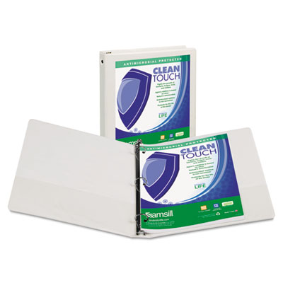 Samsill&reg; Clean Touch&reg; Round Ring View Binder with Antimicrobial Protection