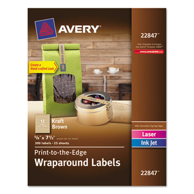 Avery&reg; Kraft Brown Label Strips