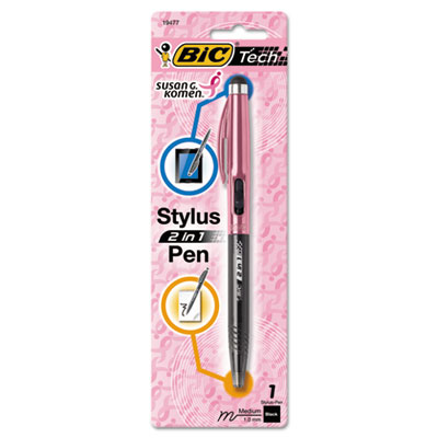 BIC&reg; Tech Stylus 2 in 1 Retractable Ball Pen and Stylus
