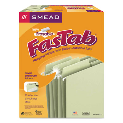Smead&reg; Erasable FasTab&reg; Hanging Folders