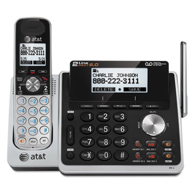 AT&amp;T&reg; TL88102 Cordless Two-Line Digital Answering System