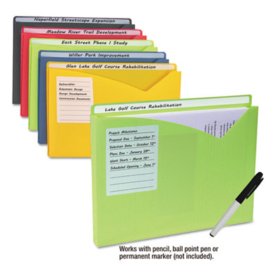 C-Line&reg; Write-On Poly File Jackets