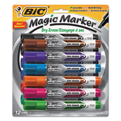 BIC&reg; Magic Marker&reg; Brand Low Odor AND Bold Writing Dry Erase Markers