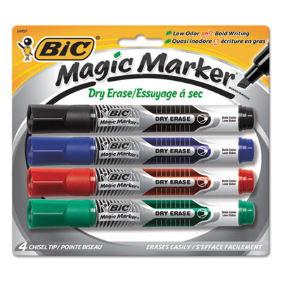 BIC&reg; Magic Marker&reg; Brand Low Odor AND Bold Writing Dry Erase Markers