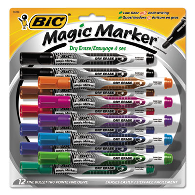 BIC&reg; Magic Marker&reg; Brand Low Odor AND Bold Writing Dry Erase Markers