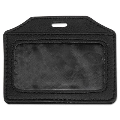 Advantus&reg; Leather-Look Badge Holder
