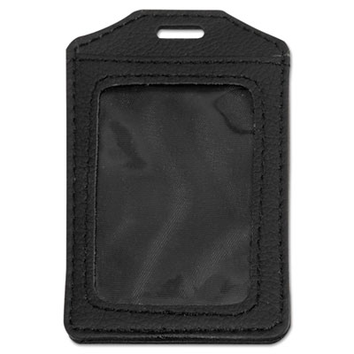 Advantus&reg; Leather-Look Badge Holder