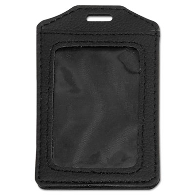 Advantus&reg; Leather-Look Badge Holder