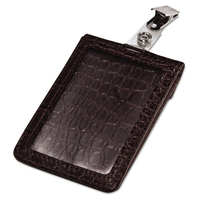 Advantus&reg; Croc-Textured Badge Holder