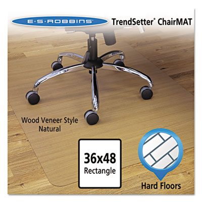 ES Robbins&reg; Wood Veneer Style Chair Mat for Hard Floors